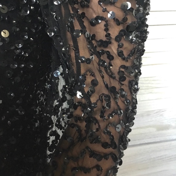 Parker Black Cold Shoulder Little Black Dress Sz 8 - Picture 5 of 16